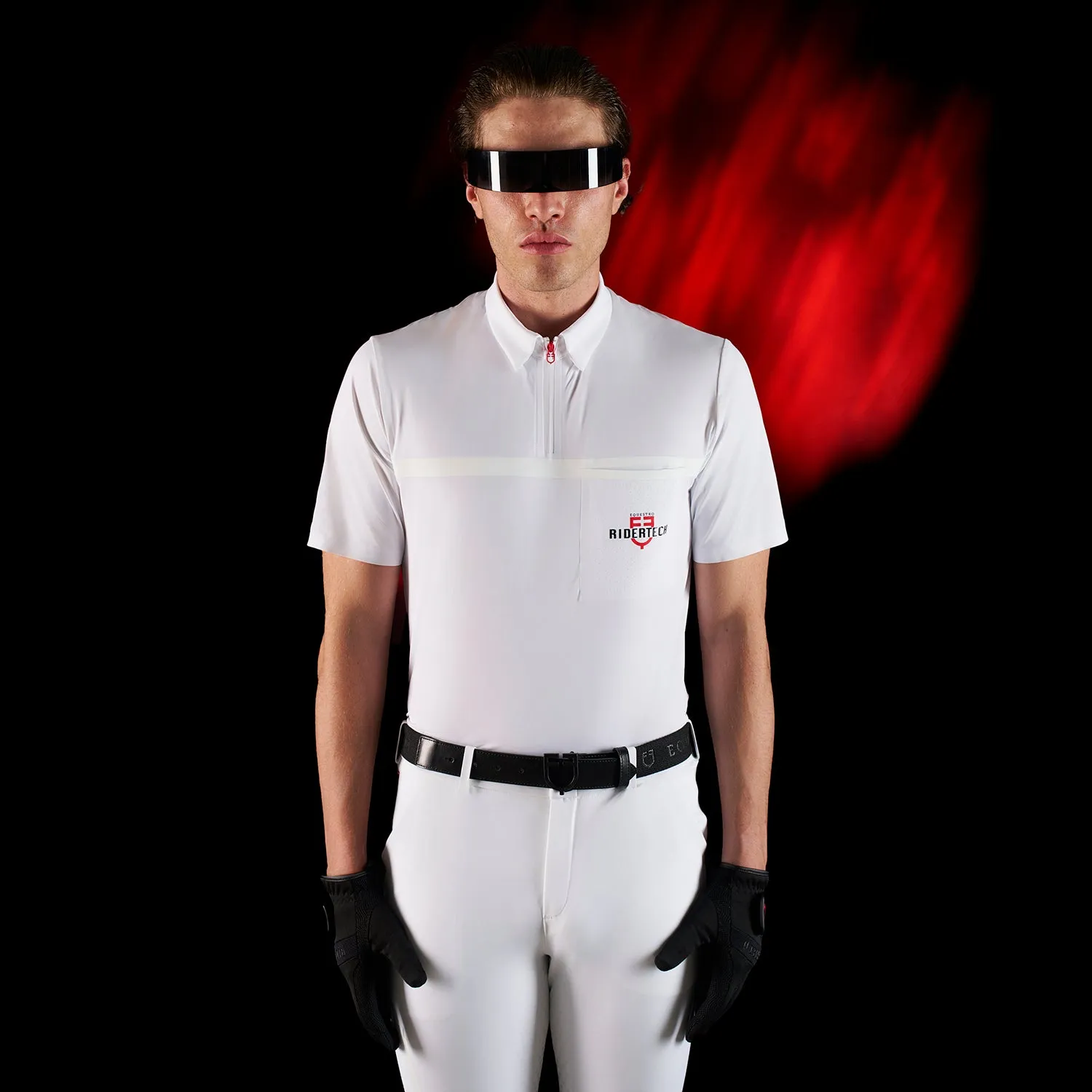 Ridertech Men's Short Sleeve Show Shirt with Zip