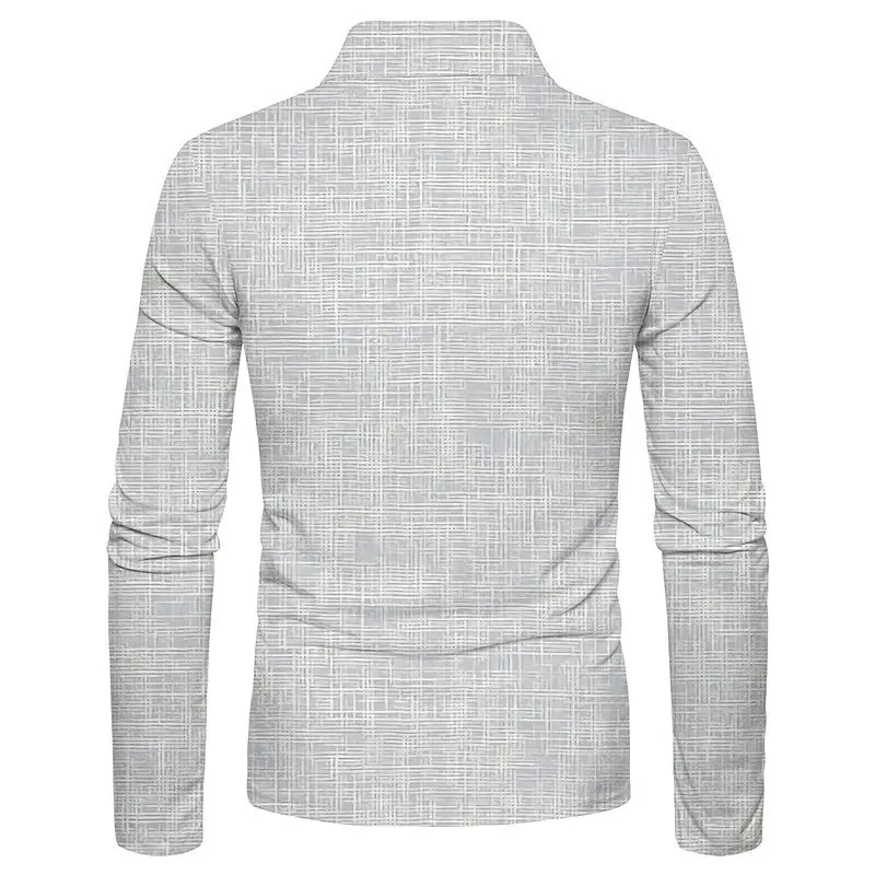 Riolio Spring Men's plus Size S-5XL British Style Casual Polo Long Sleeve Solid Color