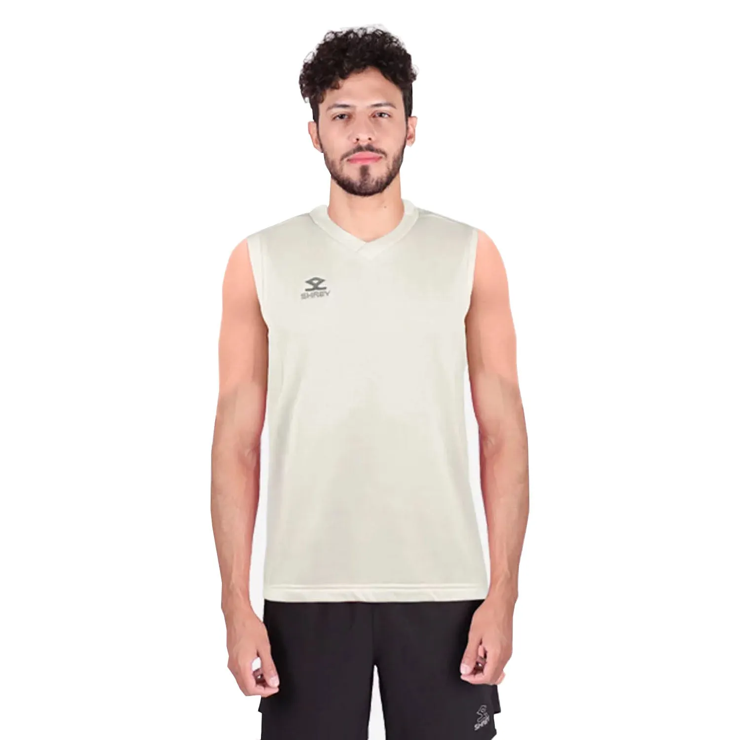 Shrey Match Slipover Sleeveless Cricket Sweater, Off White