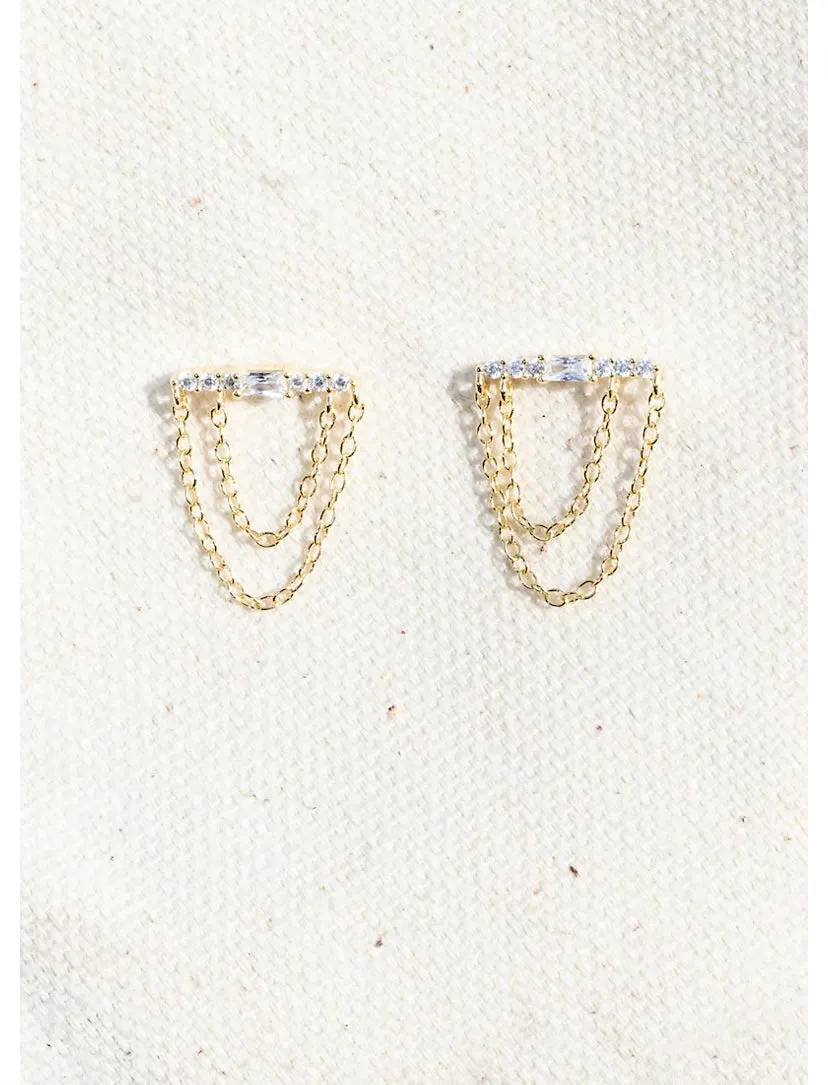 Waterfall Chain Swag Earrings