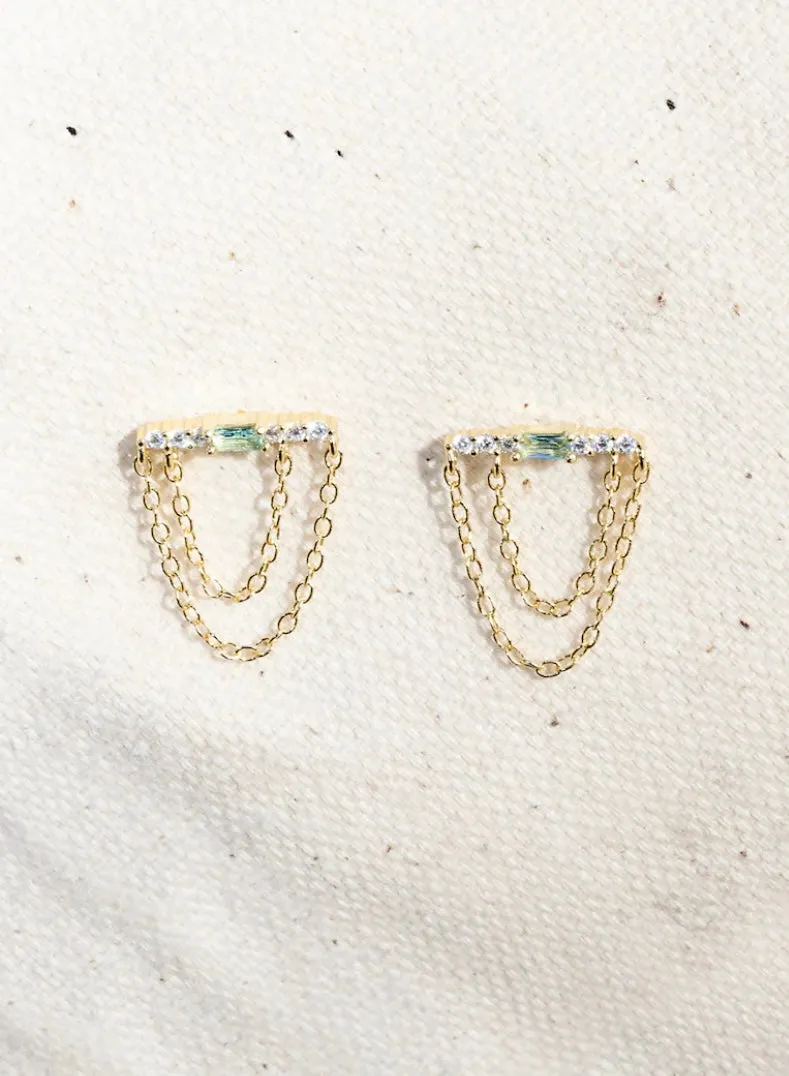 Waterfall Chain Swag Earrings