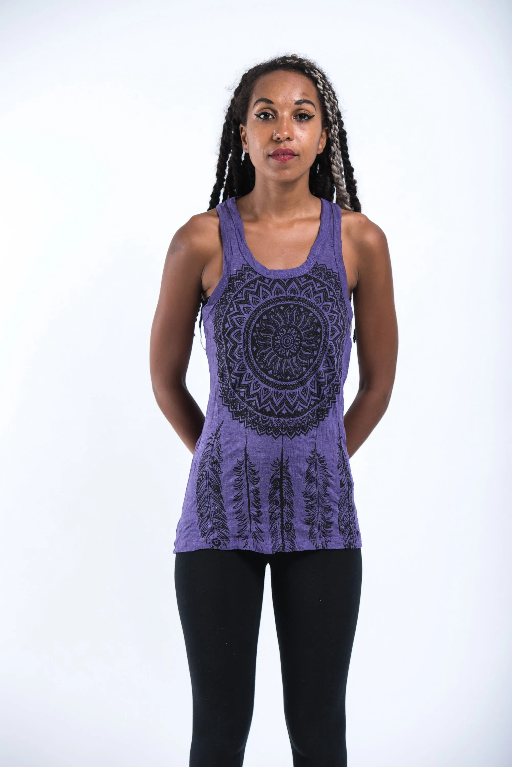 Womens Dreamcatcher Tank Top in Purple